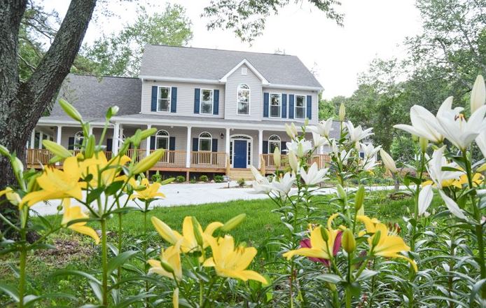 Lillies and Exterior at St Francis Cottage