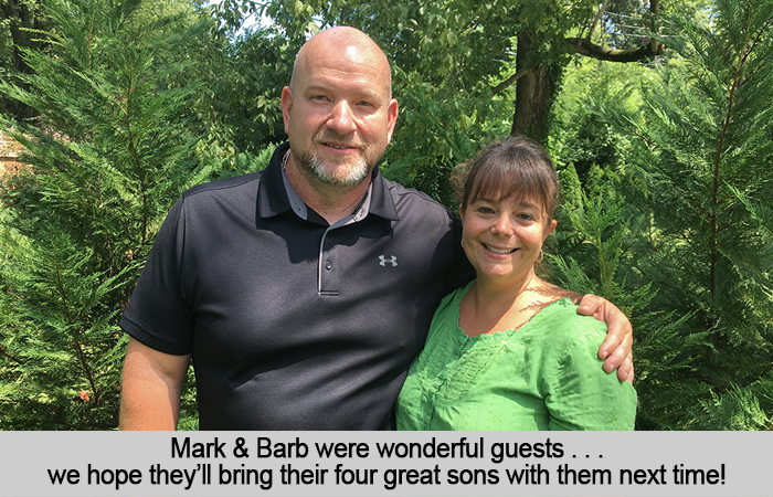 Mark & Barb at St Francis Cottage