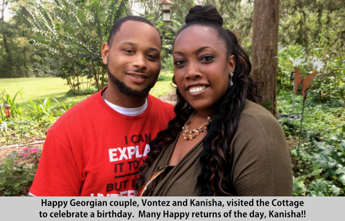 Vontez and Kanisha visit St Francis Cottage