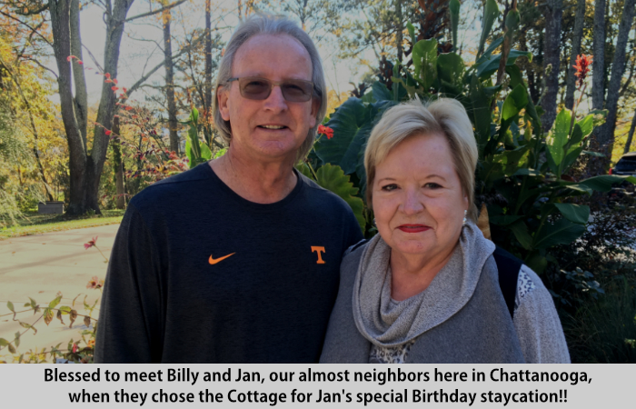 Billy and Jan visit St Francis Cottage